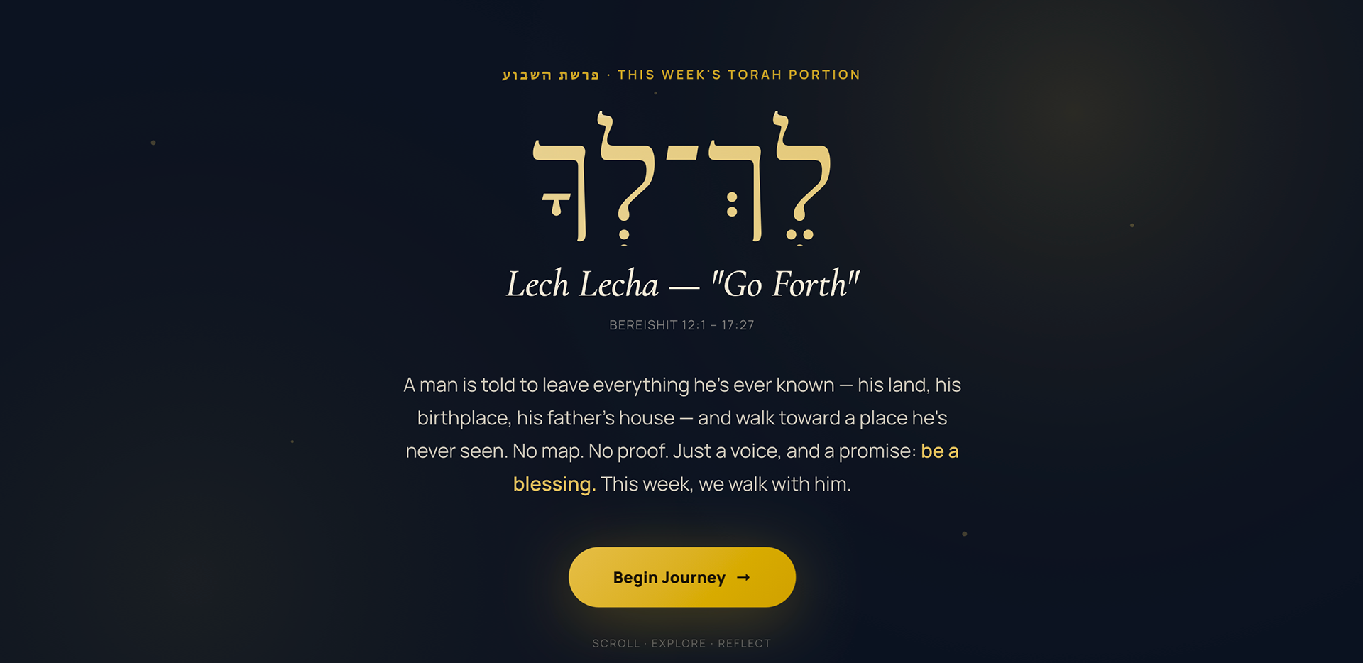 Interactive Lech Lecha journey introduction