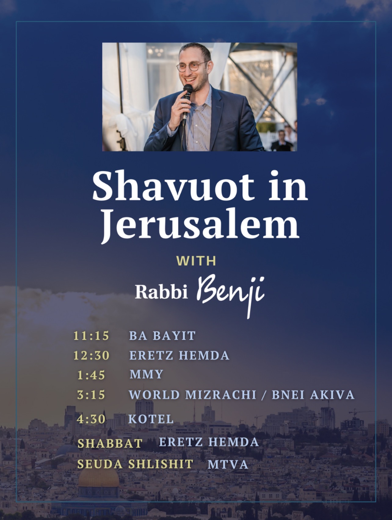 Rabbi Benji Shavuot poster