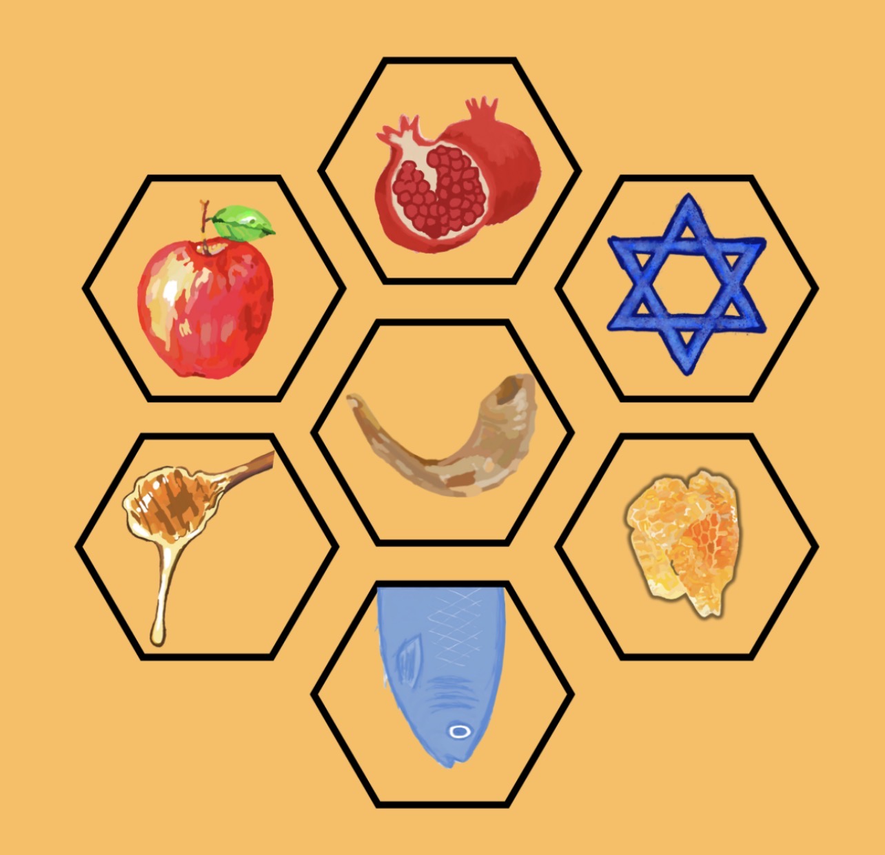 Simanim Rosh Hashana design