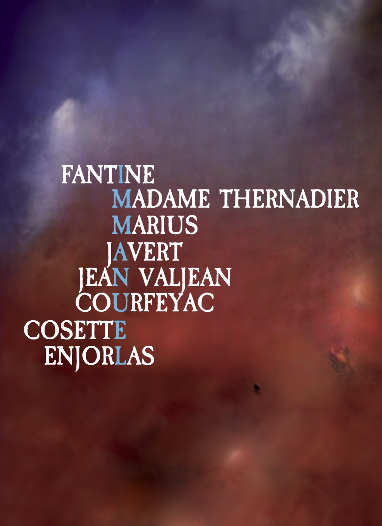 Les Mis wording graphic